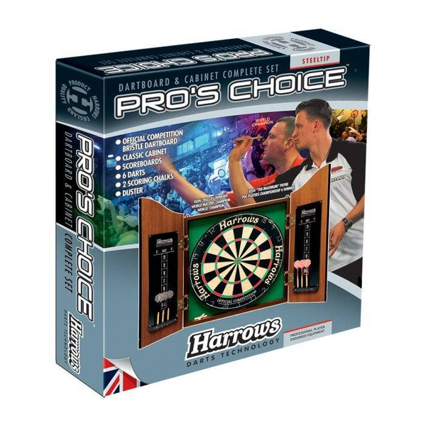 Zestaw w szafce Harrows Pro’s Choice / tarcza Official Competition + rzutki